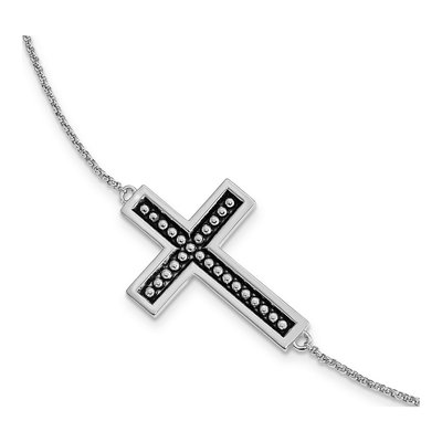 Sterling Silver Carry Your Cross Bracelet