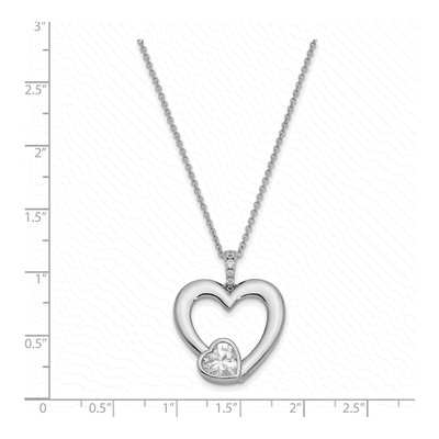 Sterling Silver CZ Mother of Groom Pendant Necklace – view 4