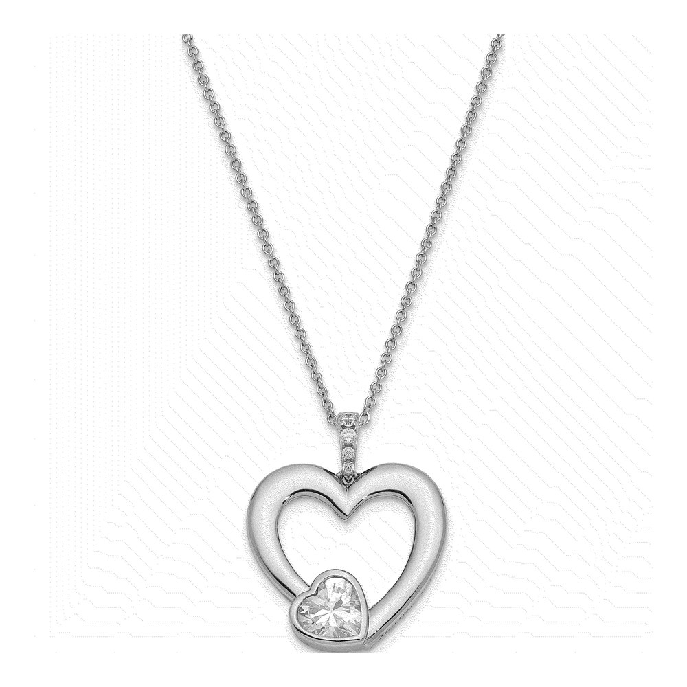 Sterling Silver CZ Mother of the Groom Necklace 18"