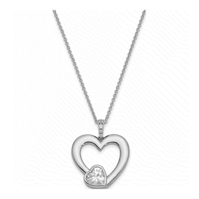 Sterling Silver CZ Mother of Groom Pendant Necklace