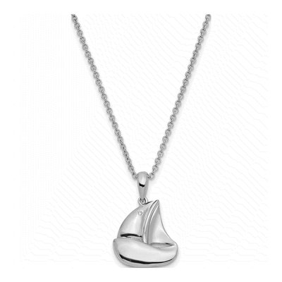Sterling Silver CZ 'explore Your World' Necklace