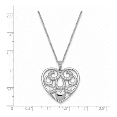 Sterling Silver CZ 'i Am Pendant Necklace – view 4
