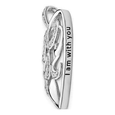 Sterling Silver CZ 'i Am Pendant Necklace – view 6