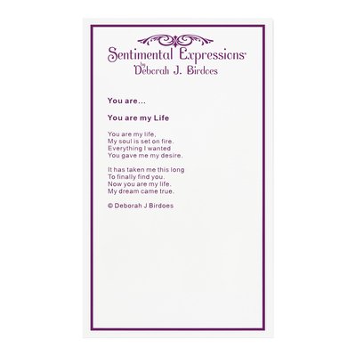 Sterling Silver CZ You Are My Life Necklace – view 6