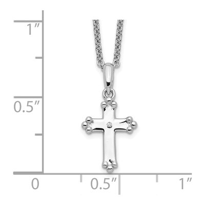 Sterling Silver CZ 'believe' Necklace – view 4