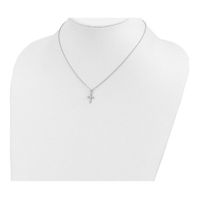 Sterling Silver CZ 'believe' Necklace – view 5