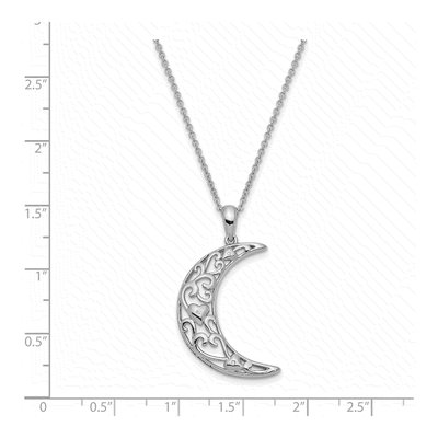 Sterling Silver CZ 'love You to Moon' Necklace – view 5