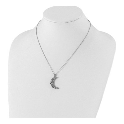 Sterling Silver CZ 'love You to Moon' Necklace – view 6