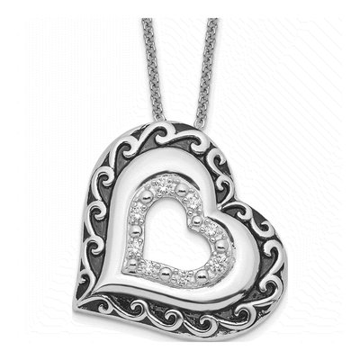 Sterling Silver CZ Mother of Bride Necklace