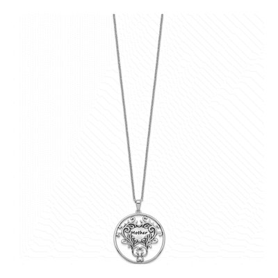 Sterling Silver Antiqued Mother Necklace – view 2