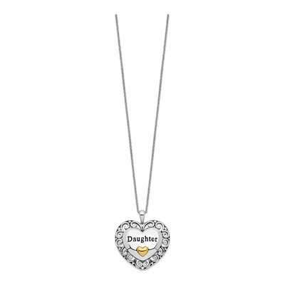 Gold-Plated Sterling Silver Daughter Pendant Necklace – view 2