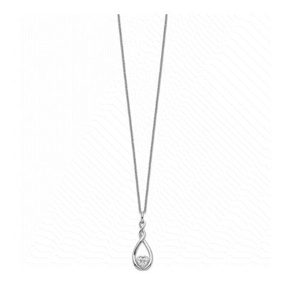 Sterling Silver CZ Love You Forever Necklace – view 2