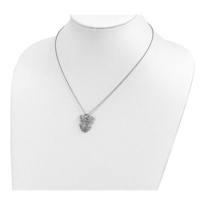 Sterling Silver CZ Angel Necklace – view 5