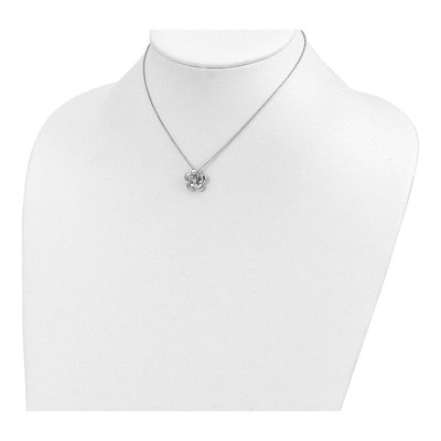 Sterling Silver CZ Girls' 'be Blessing' Necklace – view 5