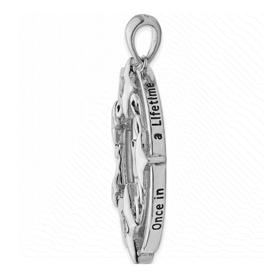 Sterling Silver CZ 'once Lifetime' Necklace – view 2