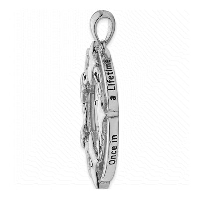 Sterling Silver CZ 'once Lifetime' Necklace – view 6