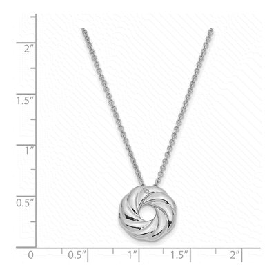 Sterling Silver CZ Girls' Necklace – view 4