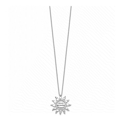 Sterling Silver CZ You Are My Sunshine Necklace – view 2