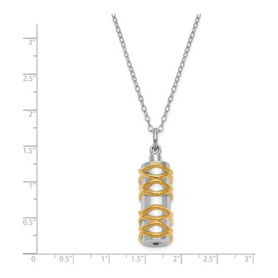 Sterling Silver Cylinder Ash Holder Pendant Necklace – view 5