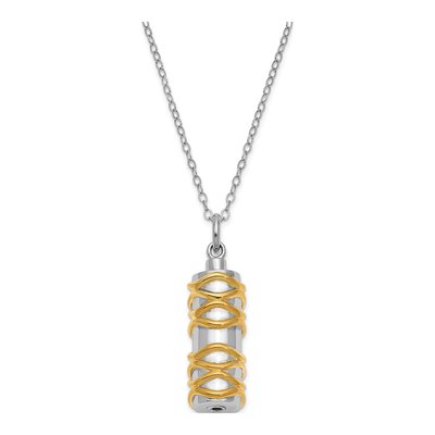 Sterling Silver Cylinder Ash Holder Pendant Necklace