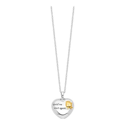 Sterling Silver Heart Ash Holder Pendant Necklace – view 2