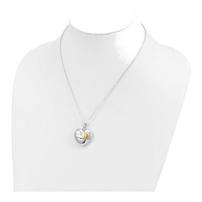 Sterling Silver Heart Ash Holder Pendant Necklace – view 4