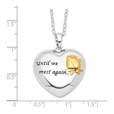 Sterling Silver Heart Ash Holder Pendant Necklace – view 6