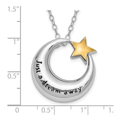 Sterling Silver Moon Ash Holder Pendant Necklace – view 6