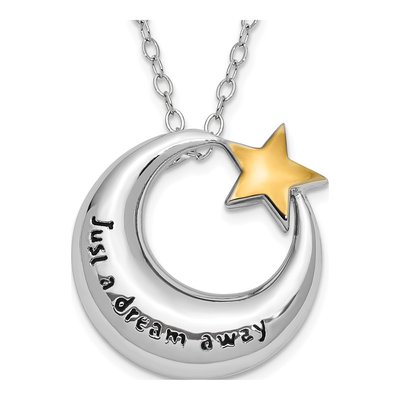 Sterling Silver Moon Ash Holder Pendant Necklace