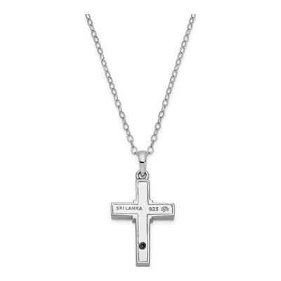 Gold-Plated Sterling Silver CZ Cross Ash Holder Pendant Necklace – view 3