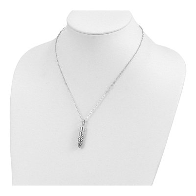 Sterling Silver Bullet Ash Holder Pendant Necklace – view 5