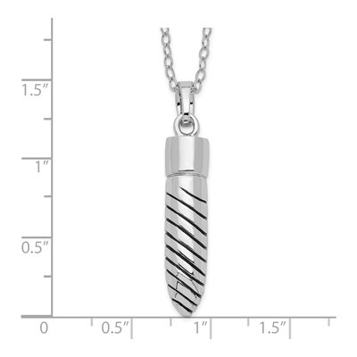 Sterling Silver Bullet Ash Holder Pendant Necklace – view 6