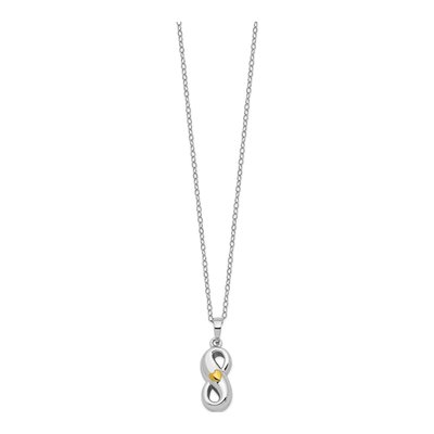 Sterling Silver Infinite Love Heart Ash Holder Pendant Necklace – view 2