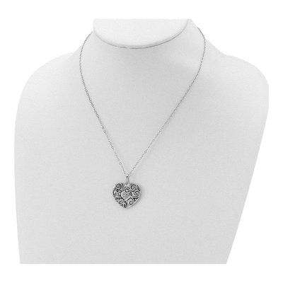 Sterling Silver 'in My Heart' Pendant Necklace – view 6