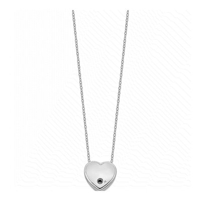 Sterling Silver CZ Ash Holder Memorial Pendant Necklace – view 3