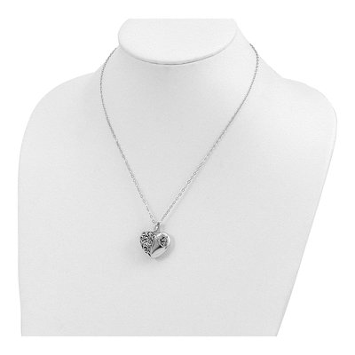 Sterling Silver Heart Ash Holder Pendant Necklace – view 6