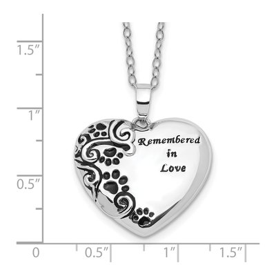 Sterling Silver Pet Ash Holder Pendant Necklace – view 5