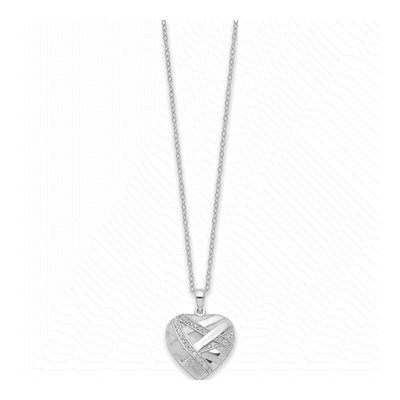 Sterling Silver CZ Bandaged Heart Ash Holder Pendant Necklace – view 2