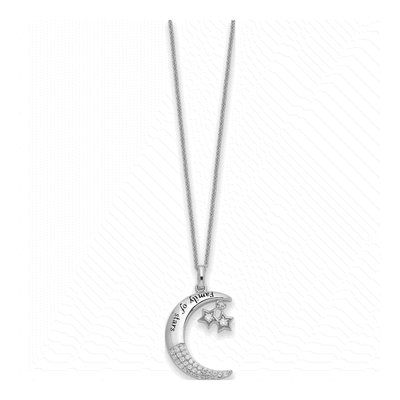 Sterling Silver CZ Family of Stars Pendant Necklace – view 2