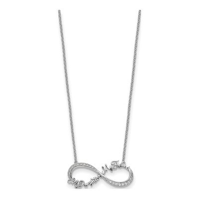 Sterling Silver CZ My Daughter Friend Necklace – view 2