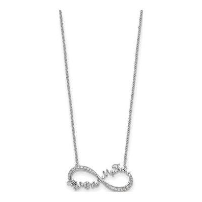 Sterling Silver CZ My Mother Friend Necklace – view 2
