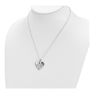 Sterling Silver CZ Love Pendant Necklace – view 4