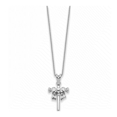 Sterling Silver IBTJ Cross Pendant Necklace – view 2