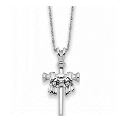 Sterling Silver IBTJ Cross Pendant Necklace