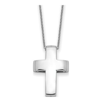 Sterling Silver CZ Cross Pendant Necklace – view 6