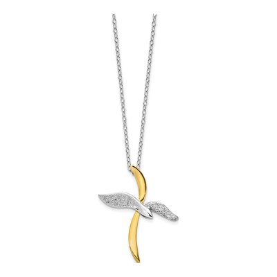 Gold-Plated Sterling Silver Faith Flight Pendant Necklace – view 2