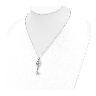 Sterling Silver CZ Key of David Pendant Necklace – view 4