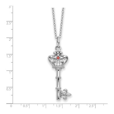 Sterling Silver CZ Key of David Pendant Necklace – view 6