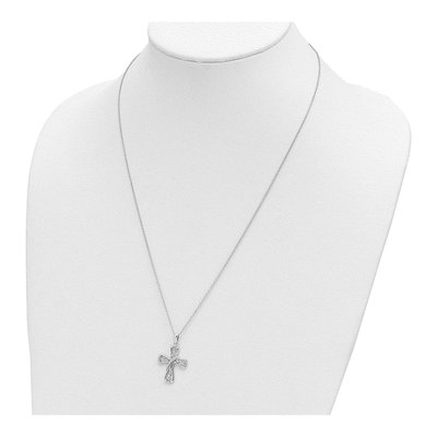 Sterling Silver 'love Never Fails' Cross Pendant Necklace – view 4