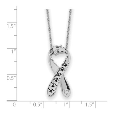Sterling Silver Citizens Against Animal Cruelty Pendant Necklace – view 3